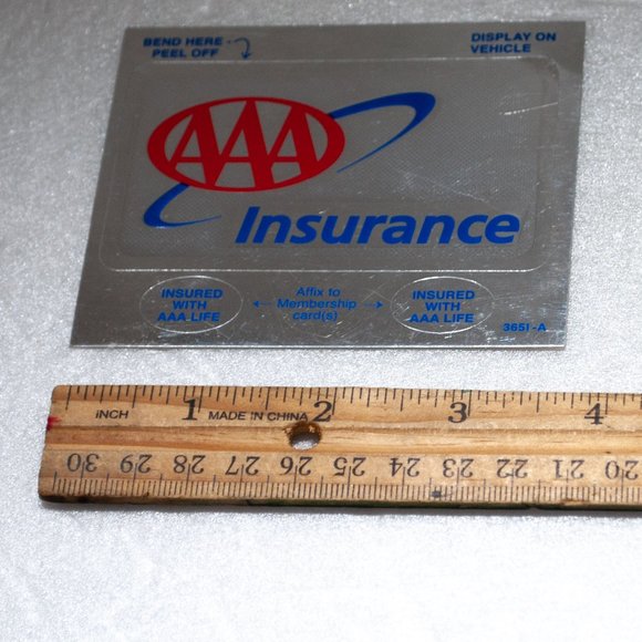 Lot of 5 AAA Insurance Stickers Silver American Automobile Association Decal X - Picture 4 of 4